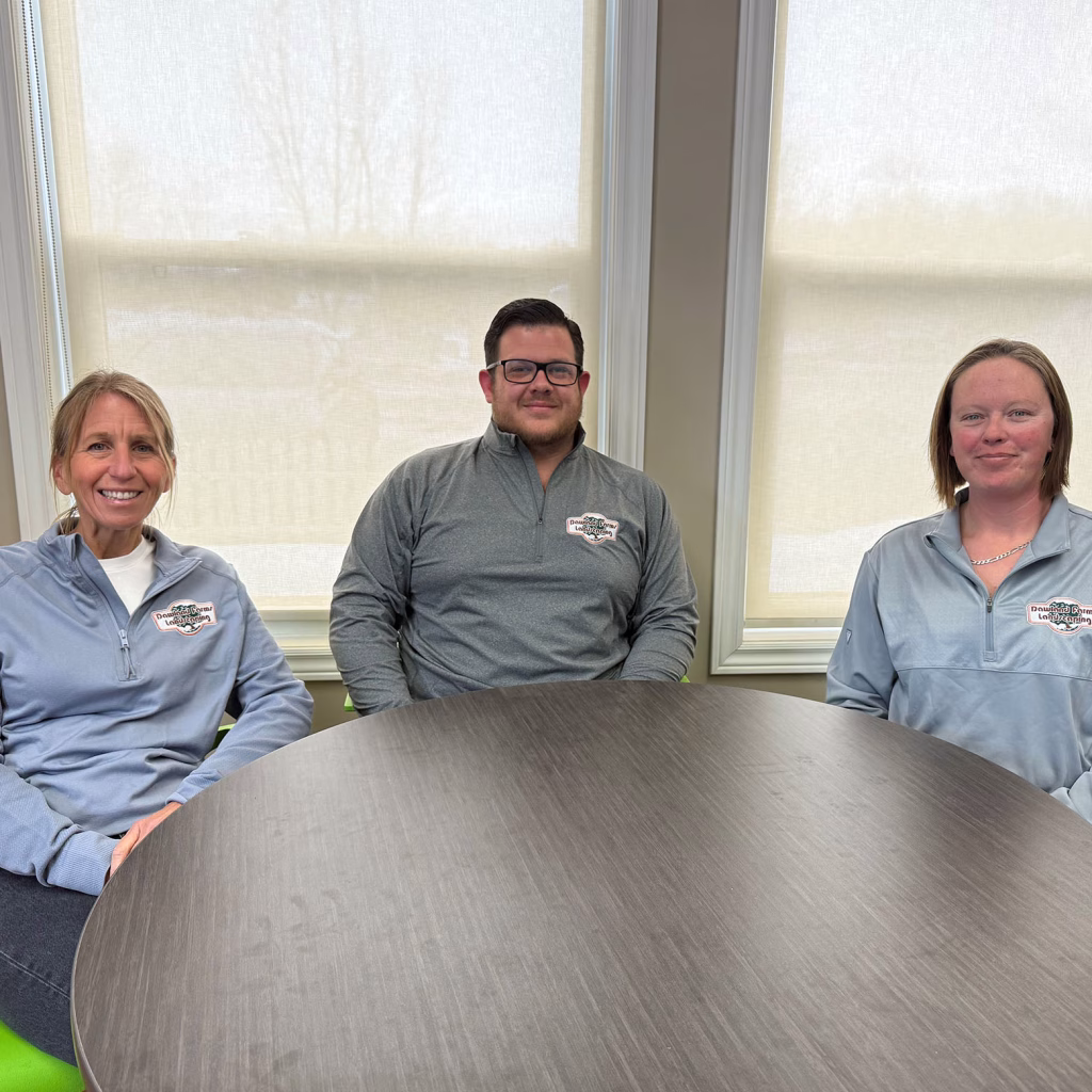 Jenn Ruttan, Dena Gavin, and Mark Dawson from Dawland Farms & Landscaping in Niagara. 