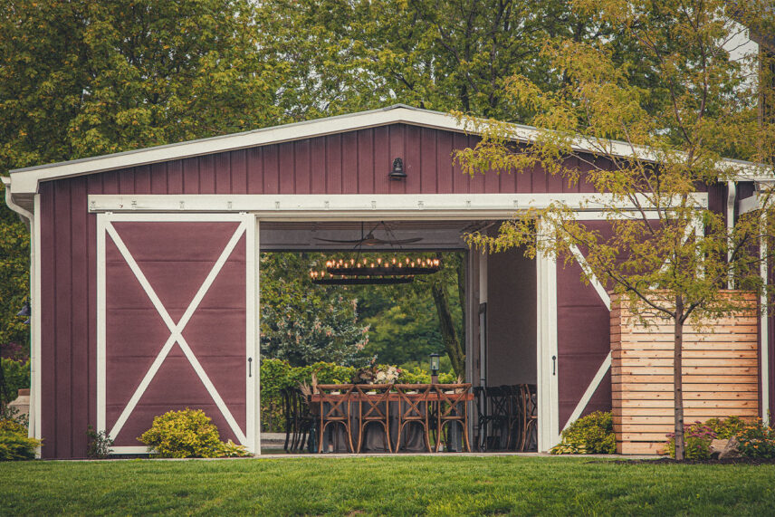 Indoor barn reception venue at Cave Spring Vineyard in Beamsville Ontario