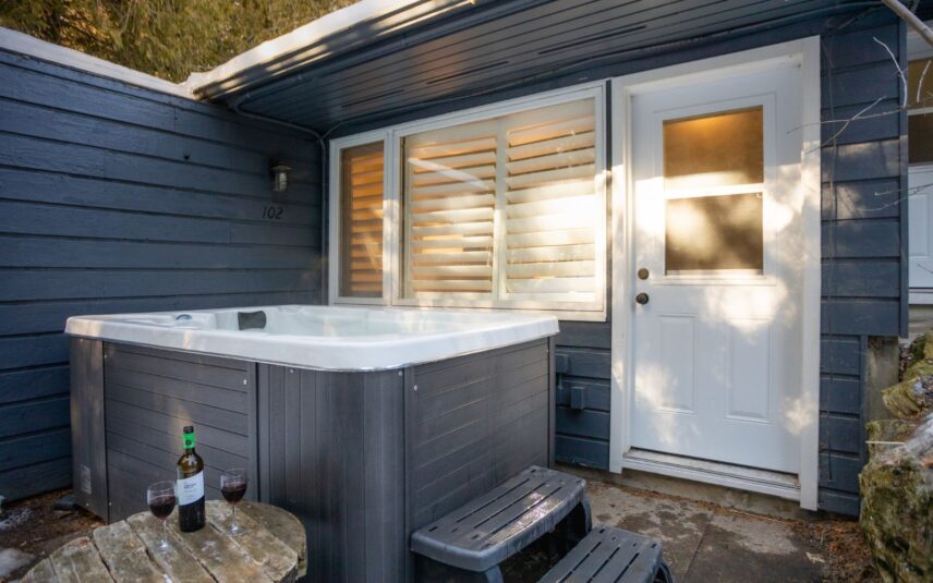 The Croft room hot tub at Millcroft Inn & Spa in Caledon, Ontario.