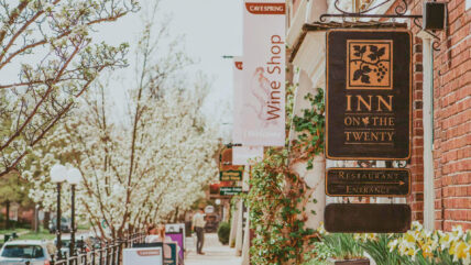 Private dining restaurant entrance at Inn On The Twenty in Jordan Village