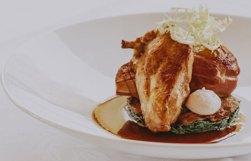 Gourmet dining options at Headwater Restaurant at Millcroft Inn & Spa