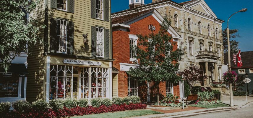 Street view of the Downtown Main Street near Moffat Inn in Niagara on the Lake