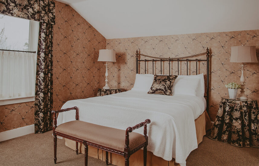 Bedroom in the Mirabella Suite at Moffat Inn in Niagara on the Lake