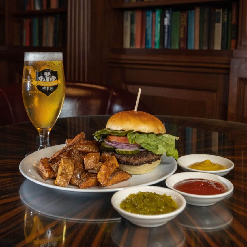 Smash Burger and Fries Special at Churchill Lounge at Prince of Wales Hotel in Niagara-on-the-Lake