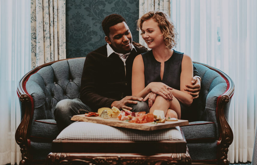 Couple dining at Churchill Lounge at the Prince of Wales Hotel in Niagara-on-the-Lake