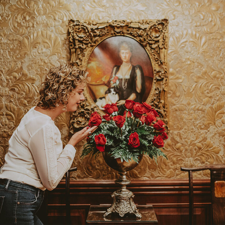 Daily fresh floral arrangements located at the Prince of Wales Hotel