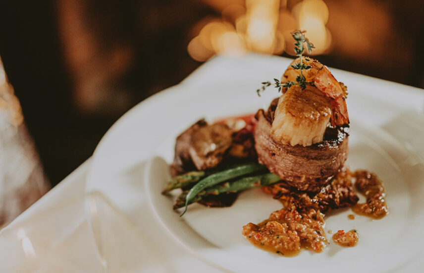 Decadent meals catered to weddings at the Pillar & Post Hotel in Niagara-on-the-Lake