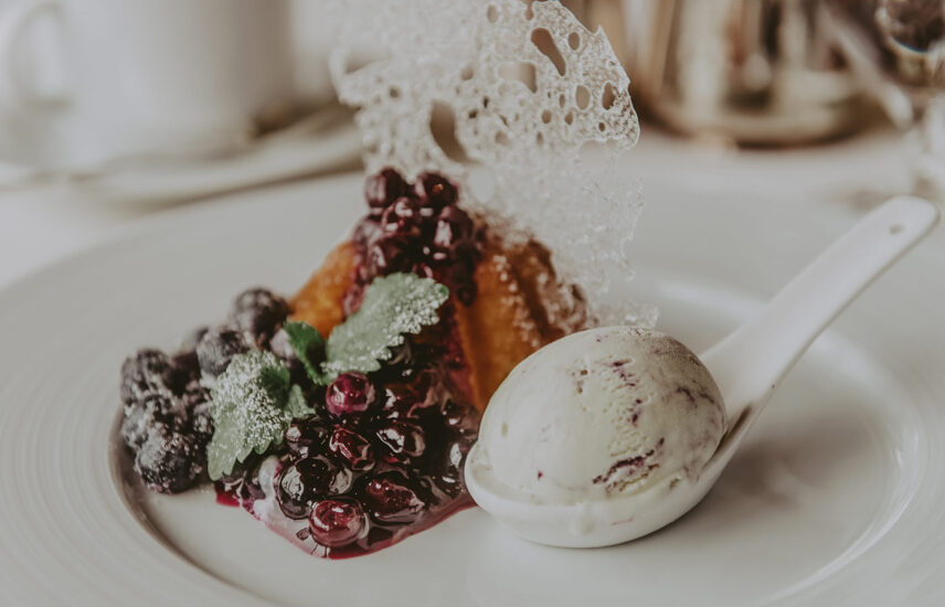 Delicious dessert served at Tiara Restaurant in Queen's Landing