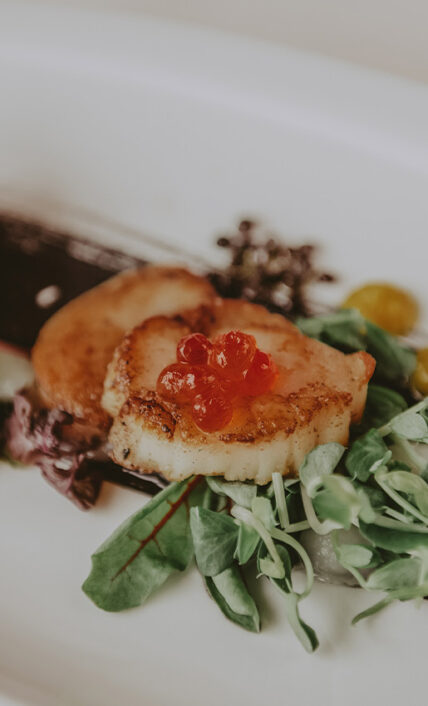 A seafood dish served at Tiara Restaurant in the Queen’s Landing hotel in Niagara-on-the-Lake.