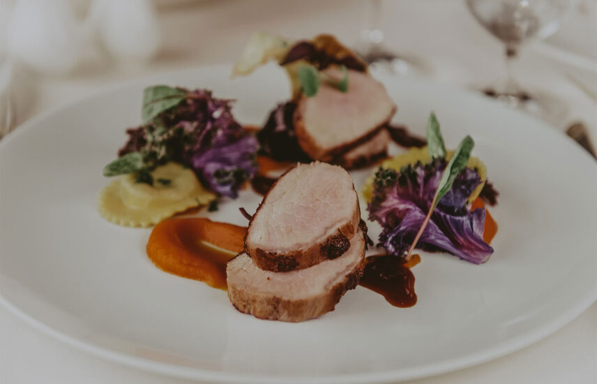 Main courses catered to weddings at the Queens Landing Hotel in Niagara-on-the-Lake