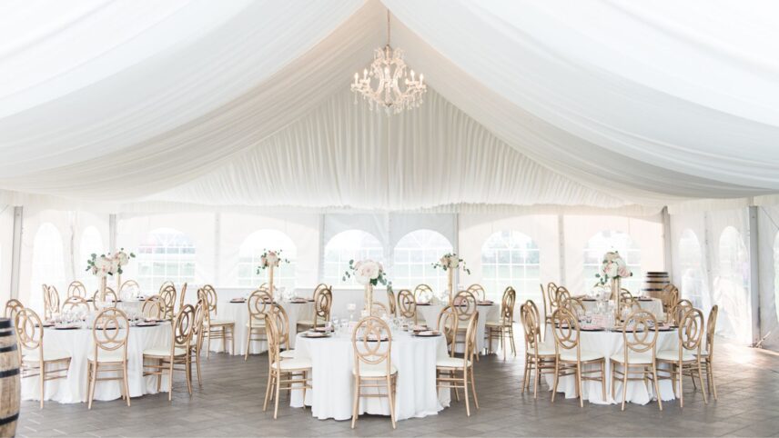 Sue Ann Staff Estate Winery a tented wedding venue in Jordan