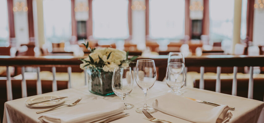 Dining table at a restaurant from Vintage Hotels