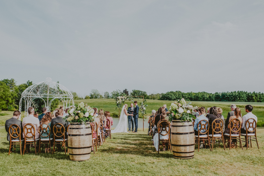 Vineyard wedding reception at Sue Ann Staff Estate Winery in Jordan Ontario